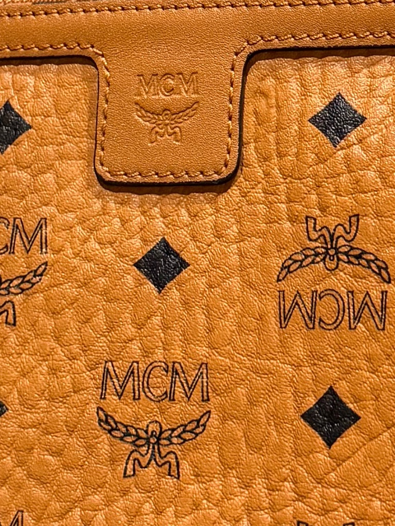 Mcm Liz Reversible Tote Large Cognac Visetos W/ Pouch